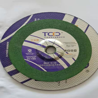 qualidade  150mm 6mm Resin Cutting Disc TCO Metal Inox Grinding Wheel Sharpness fábrica